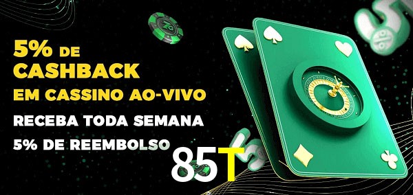 Promoções do cassino ao Vivo 85T